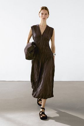لباس قهوه ای زنانه بافتنی Massimo Dutti - کد 906174574