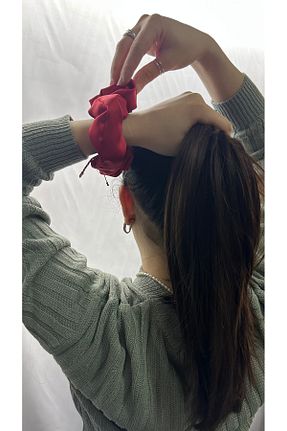 گیره سر قرمز زنانه ساتن MegssStore - کد 906180619
