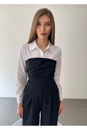 ست بالاتنه و پائین تنه سرمه ای زنانه بافتنی ossons - کد 906189503