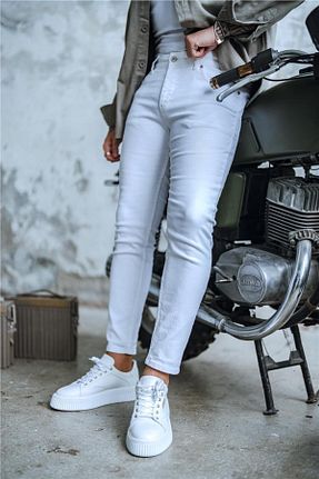 شلوار جین سفید مردانه پاچه تنگ OUTFİT MAN - کد 859434178
