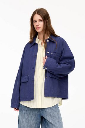 کت سرمه ای زنانه Boxy Pull & Bear - کد 906191319