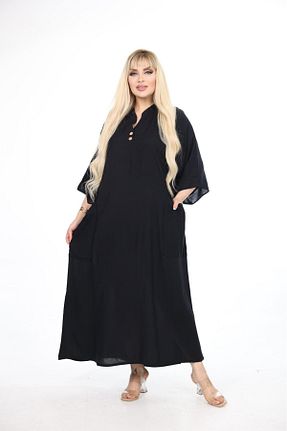 لباس سایز بزرگ مشکی زنانه بافتنی mervemoda - کد 919767793