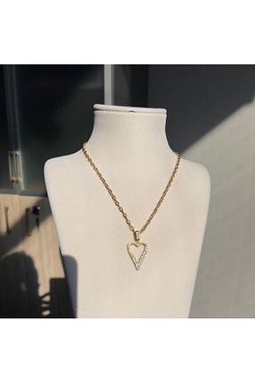 گردنبند استیل ( فولاد ) زرد زنانه استیل (فولاد) Store - کد 906210934