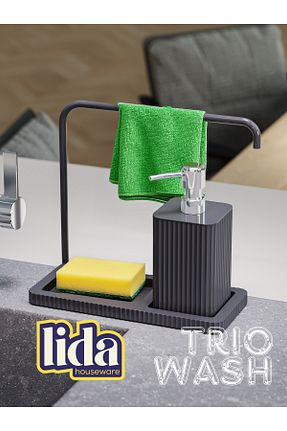 جا صابونی طوسی پلاستیک Lida Houseware - کد 906206796