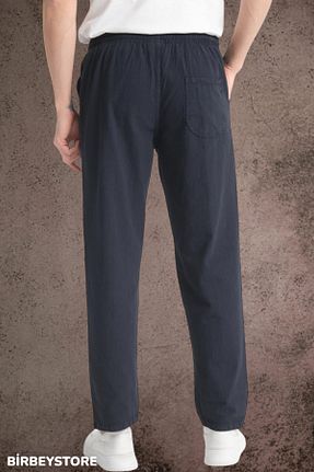 شلوار سرمه ای زنانه کتان BİRBEYSTORE - کد 906219732