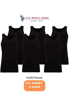 رکابی مشکی مردانه %100 پنبه U.S. Polo Assn. - کد 906218373