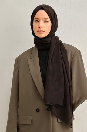 شال قهوه ای زنانه پنبه ای Armine - کد 892311185