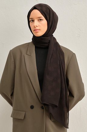 شال قهوه ای زنانه پنبه ای Armine - کد 892311185