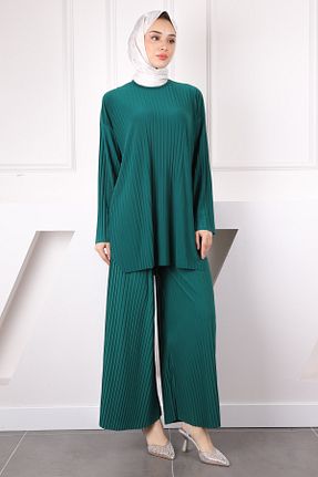 ست بالاتنه و پائین تنه حجاب سبز زنانه رگولار İmajButik - کد 906240526