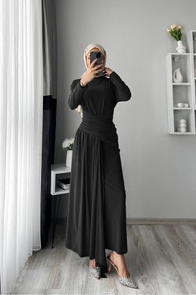 لباس حجاب مشکی زنانه Relaxed Neşeli Butik - کد 906213457
