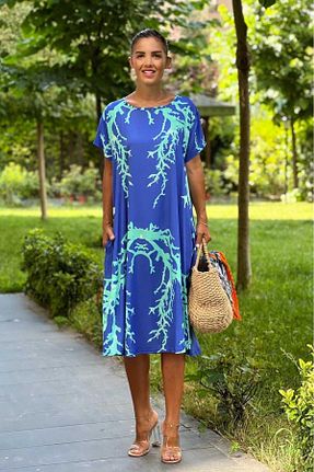 لباس آبی زنانه بافتنی Nevin Kaya Moda - کد 850542621