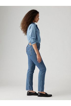 شلوار جین آبی زنانه پاچه ساده Levi