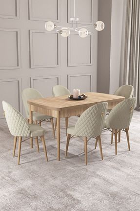 ست میز آشپزخانه نباتی MDF asaella mobilya - کد 906231522