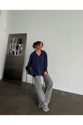 پیراهن سرمه ای زنانه رگولار novalook - کد 906241917