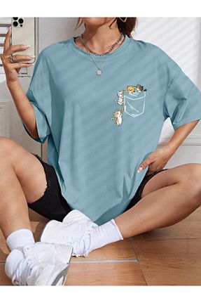 تیشرت آبی مردانه اورسایز Hunors Sportswear & Company - کد 903927241