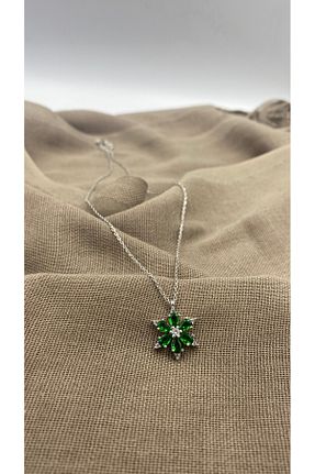 گردنبند نقره سبز زنانه 925 عیار SURA SILVER - کد 906251517