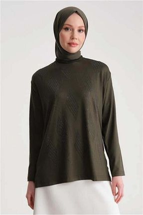 بلوز خاکی زنانه ساده Armine - کد 809401556