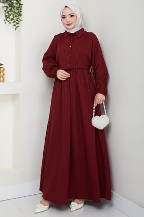 لباس حجاب زرشکی زنانه رگولار hafsamina - کد 906246686