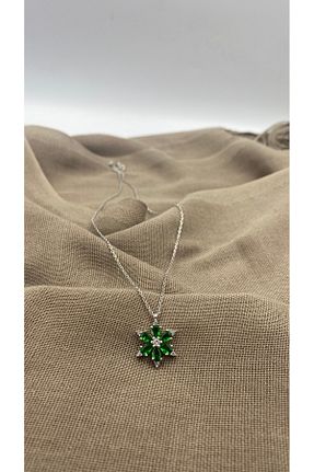 گردنبند نقره سبز زنانه 925 عیار SURA SILVER - کد 906251517