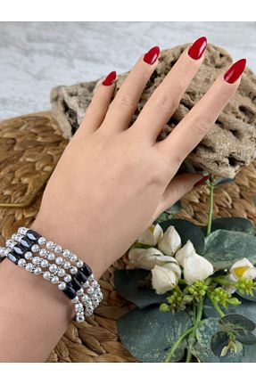 دستبند جواهر بژ زنانه منجق SEDEF TAKI - کد 906249302