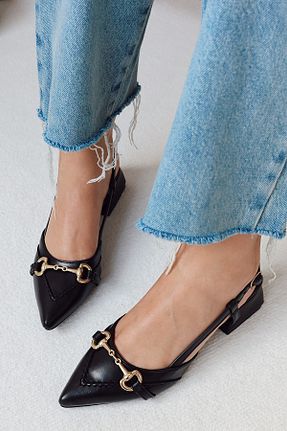 کفش پاشنه بلند کلاسیک مشکی زنانه چرم مصنوعی POLKA STORE - کد 906311950