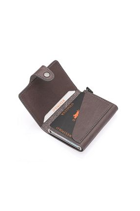 کیف پورتفوی و کلاچ قهوه ای مردانه چرم خالص Westpolo - کد 906316202