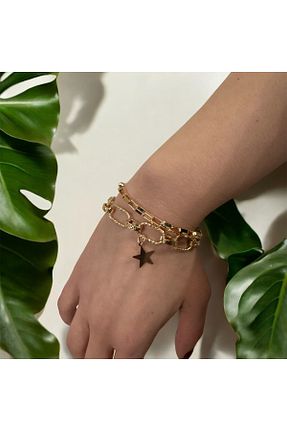 دستبند استیل (فولاد) طلائی زنانه استیل (فولاد) simgeaccessories - کد 906355315