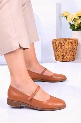 بابت قهوه ای زنانه چرم خالص GAYIŞ - کد 906353619
