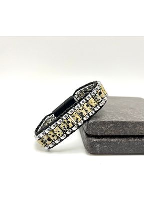 دستبند جواهر رنگی مردانه سنگ طبیعی YILDIZ DOĞAL TAŞ - کد 906355746