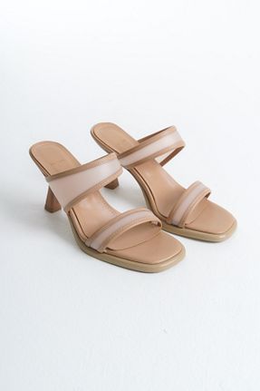 دمپائی بژ زنانه چرم مصنوعی Liza Shoes - کد 906371153