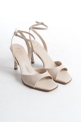 کفش پاشنه بلند کلاسیک بژ زنانه چرم مصنوعی Liza Shoes - کد 906370033