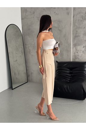 شلوار بژ زنانه پنبه پلی استر winmoda - کد 919938267