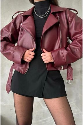 کت زرشکی زنانه اورسایز MEECY - کد 797163824