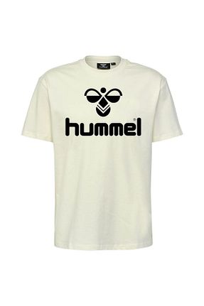 تیشرت سفید مردانه یقه دوچرخه hummel - کد 828444540