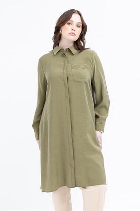 پیراهن حجاب خاکی زنانه رگولار ALLDAY - کد 906407852