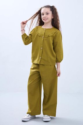 ست بالاتنه و پائین تنه سبز بچه گانه بافتنی Perendi - کد 858993761