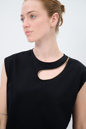 تیشرت مشکی زنانه Fitted adL - کد 906416933