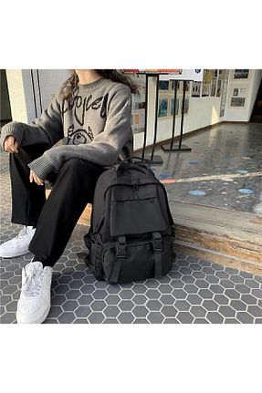 کوله پشتی مشکی زنانه ابعاد بزرگ something bag - کد 770012162