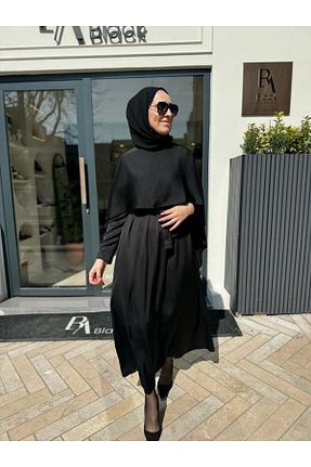 لباس حجاب مشکی زنانه رگولار TERZİ DÜKKANI - کد 906411433