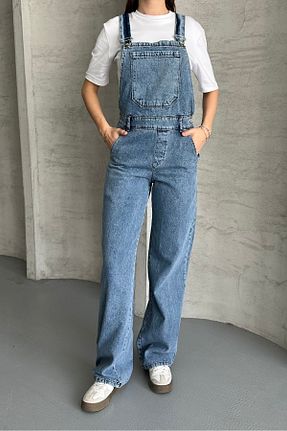 سرهمی آبی زنانه بند دار macharel jeans - کد 906419984