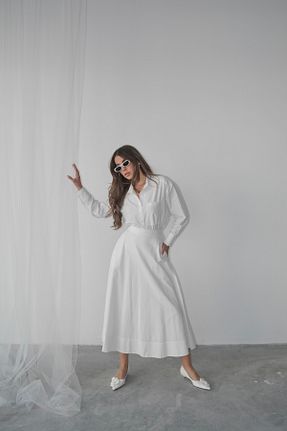 پیراهن نباتی زنانه اورسایز Swass - کد 906423143