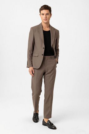 کت و شلوار قهوه ای مردانه بافتنی Antioch - کد 919986867