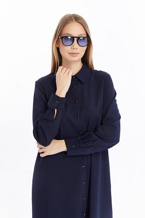 تونیک حجاب سرمه ای زنانه بافتنی Gold Moda Renk - کد 919993387