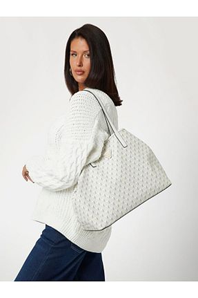 کیف دوشی طوسی زنانه چرم مصنوعی Guess - کد 818507142