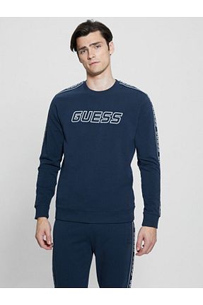 سوئیشرت آبی مردانه طرح دار Guess - کد 808074383