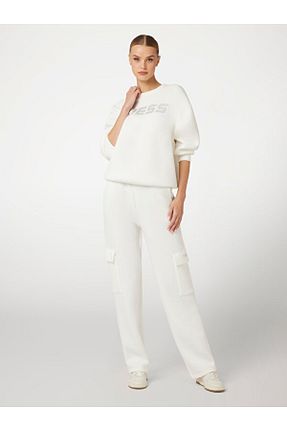 سوئیشرت بژ زنانه طرح دار Guess - کد 861391229