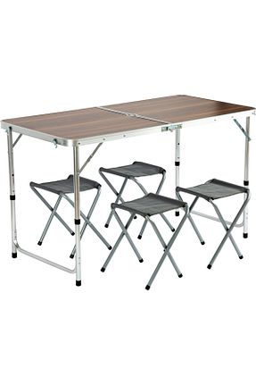 میز کمپ قهوه ای فلزی Funky Chairs - کد 756139423