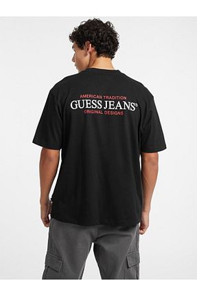 تیشرت مشکی مردانه اورسایز Guess - کد 855709569