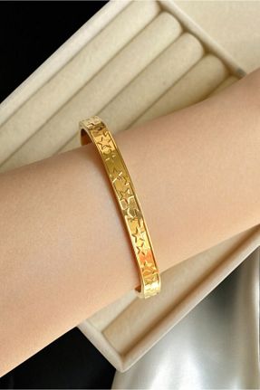 دستبند استیل (فولاد) زرد زنانه استیل ضد زنگ Diamara Designs - کد 906429073