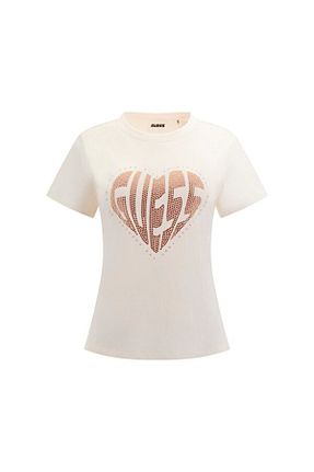 تیشرت بژ زنانه رگولار Guess - کد 905770912